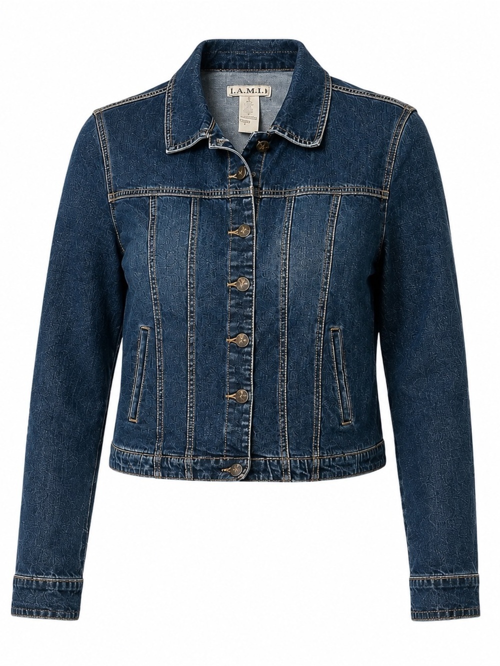 AMI Women's Blue Demin Button Up Jacket Size Small